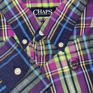Chaps‎ Shirt Men XL Plaid Retro 90's Vintage Y2K Preppy Colorful Class Reunion